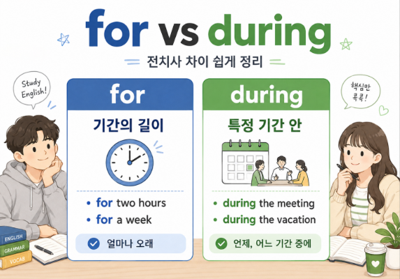 for, during, while 차이 쉽게 정리