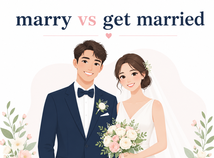 marry와 get married 차이