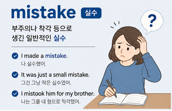 mistake (실수) 설명 이미지