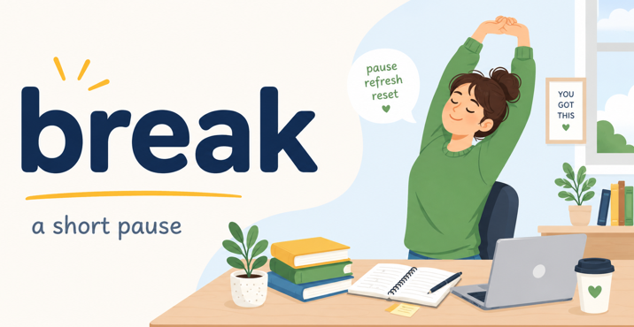 take a break를 표현한 이미지