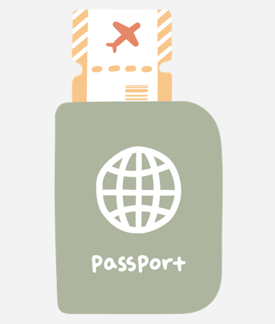 arrive at the airport : 공항에 도착하다