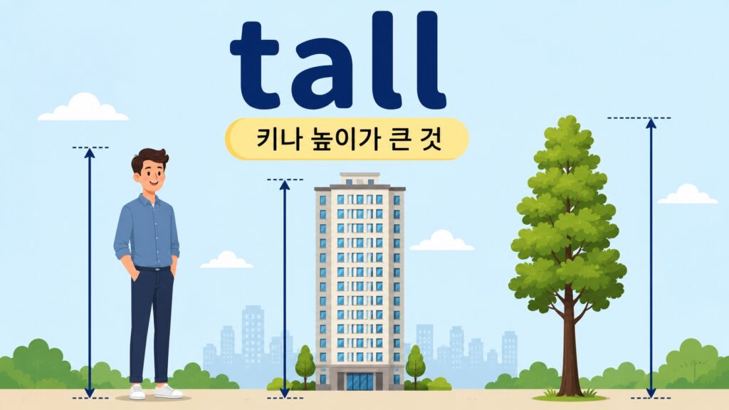 tall : 키나 높이가 큰 것