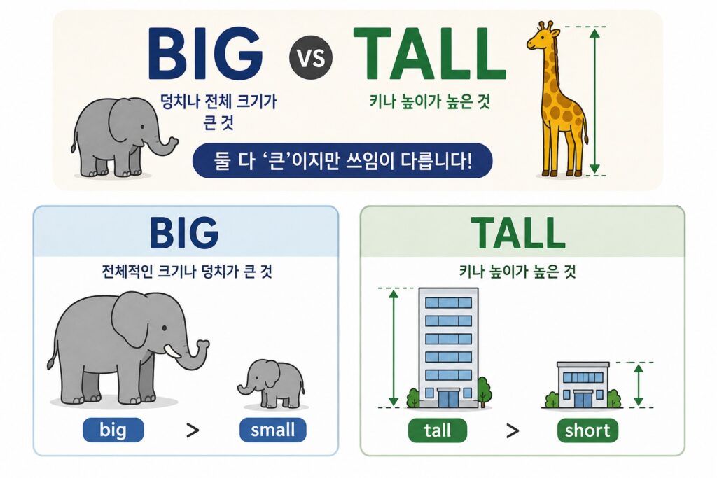 big과 tall 뜻과 쓰임 차이