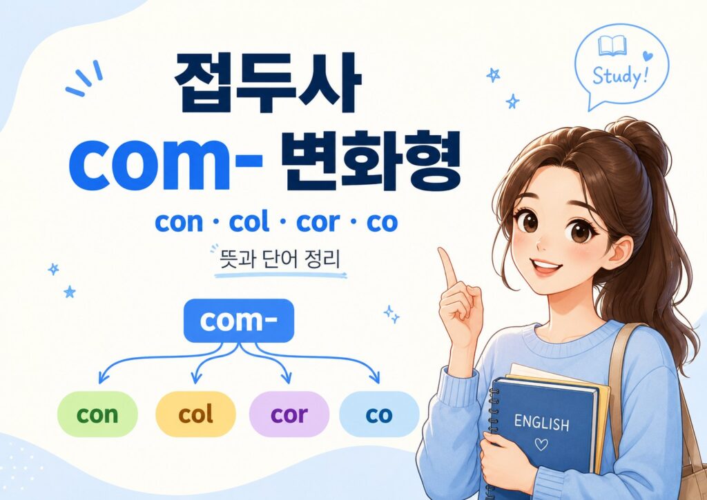접두사 com 변화형, con, col, cor, co