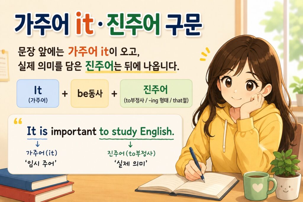 영어 가주어, 진주어 구문 해석 방법에 대한 간단한 설명