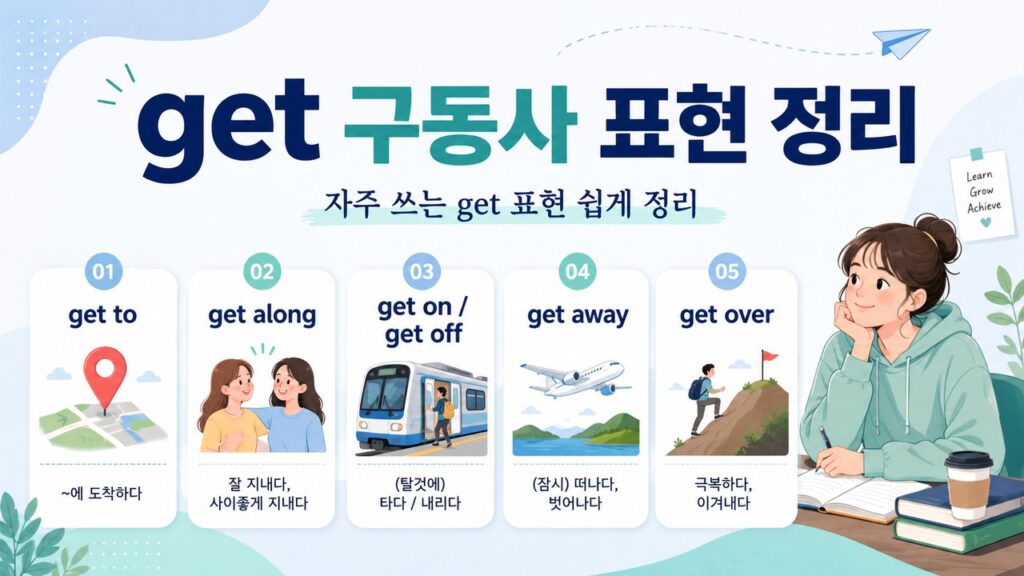 영어 get 구동사 표현 정리 (6가지)