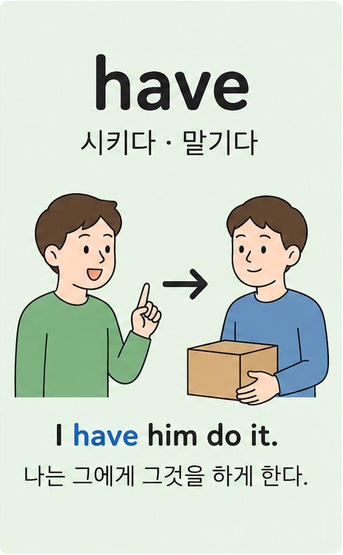 have는 사역동사로도 쓰임