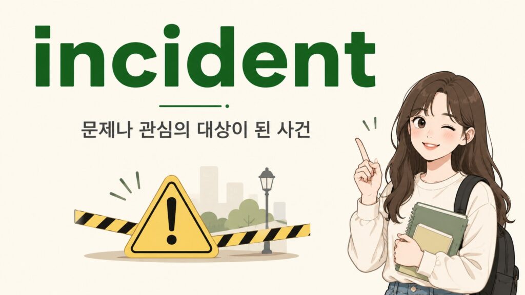 incident는 문제나 관심의 대상이 된 사건