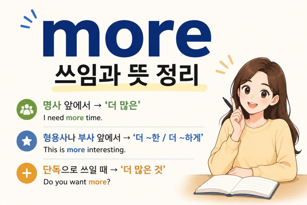 영단어 more 쓰임과 뜻 정리
