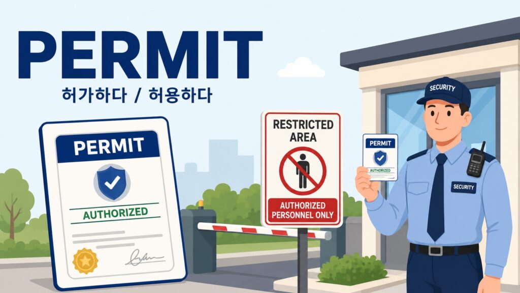 permit은 허가하다, 허용하다