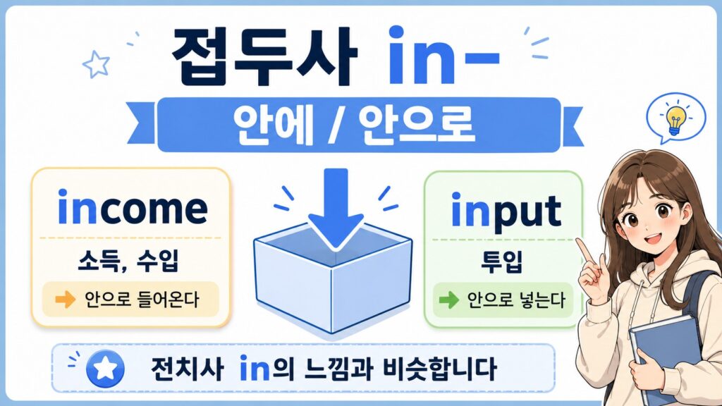 영어 접두사 in- 뜻은 '안으로'