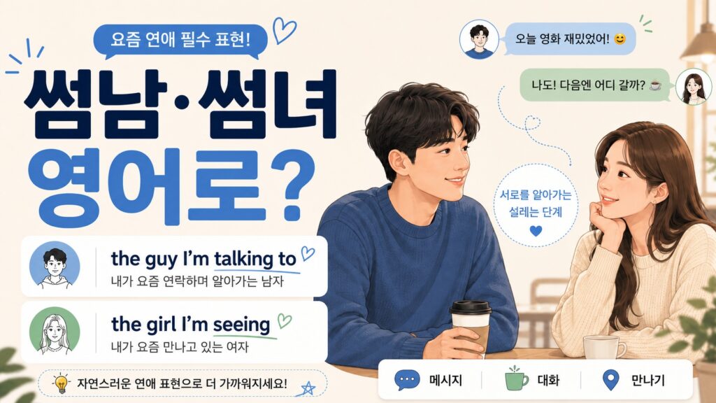 썸남, 썸녀 영어로? 영어 표현