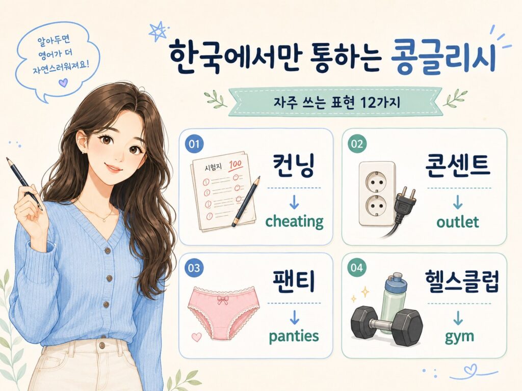 한국에서만 통하는 콩글리시 12개